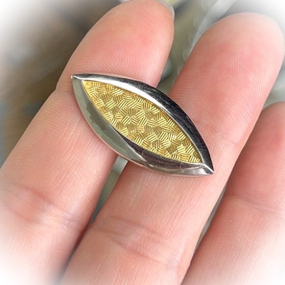 💕Stunning 2 Tone Hickok Cufflink & Tie Clip Set💕 - Picture 3 of 5